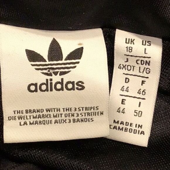 Adidas Originals BELLISTA Black Floral Print Cropped Trefoil Track Jacket - Picture 14 of 16